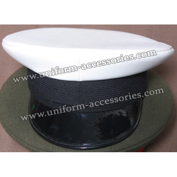 white peaked cap